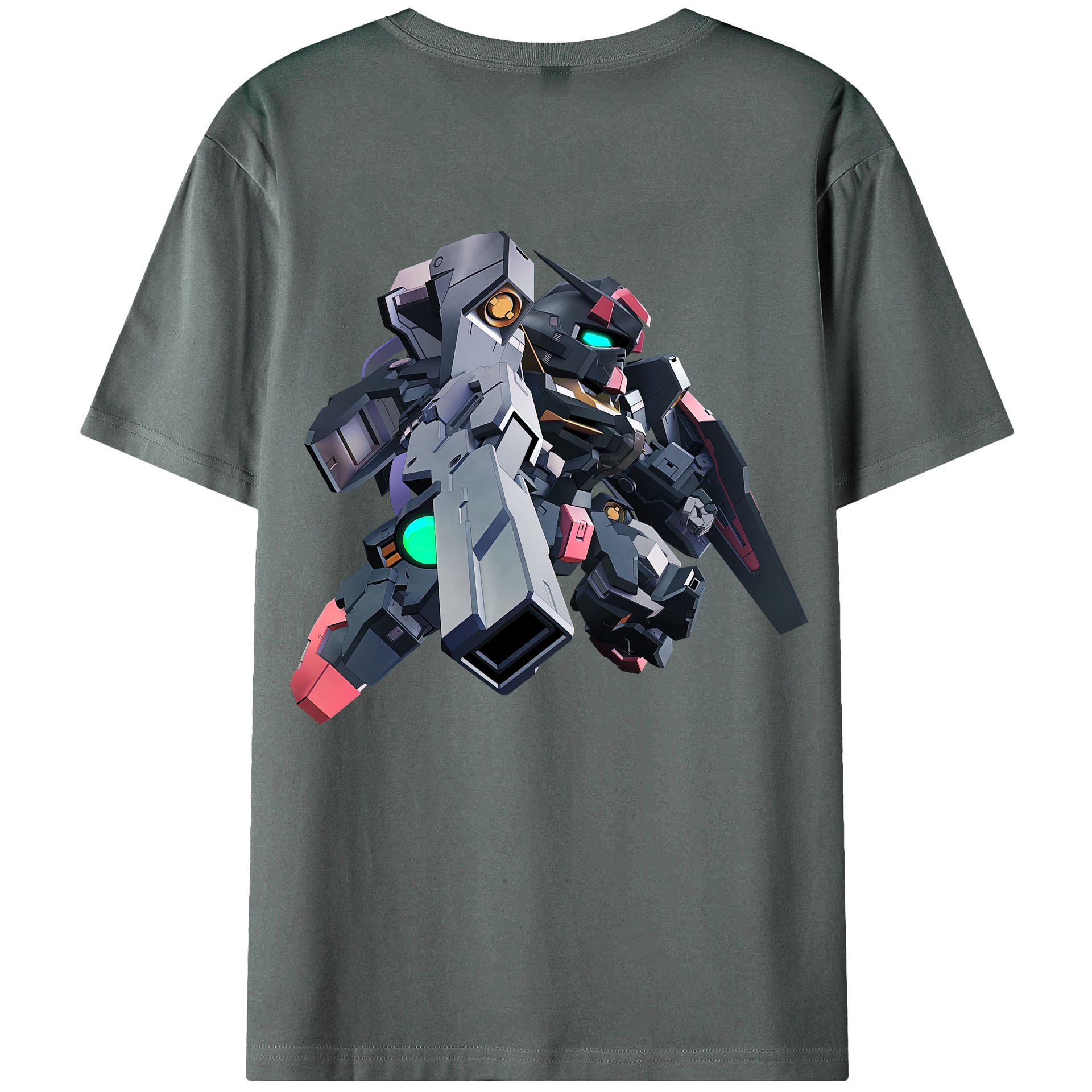 （画像用） 機動戦士ガンダム Mobile Suit Gundam 綿100％ メンズ半袖Tシャツ（バックプリント） 通気性
